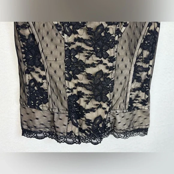 TRIPP NYC Black Lace‎ Corset Top Boustier Tank Sleeveless Sexy Vintage Y2K XS - Picture 13 of 16